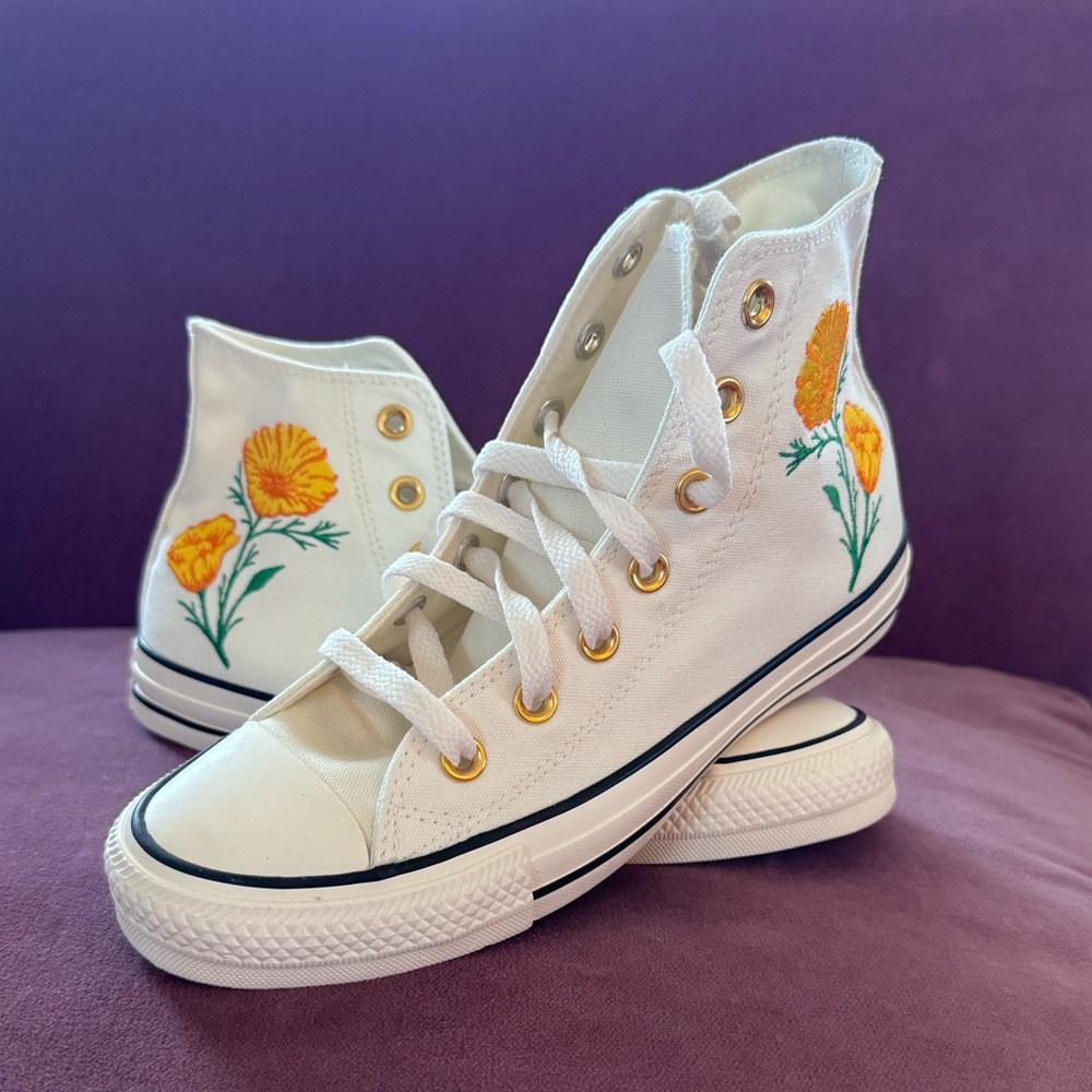 Converse Floral Embroidered High-Top Chuck Taylor All Stars